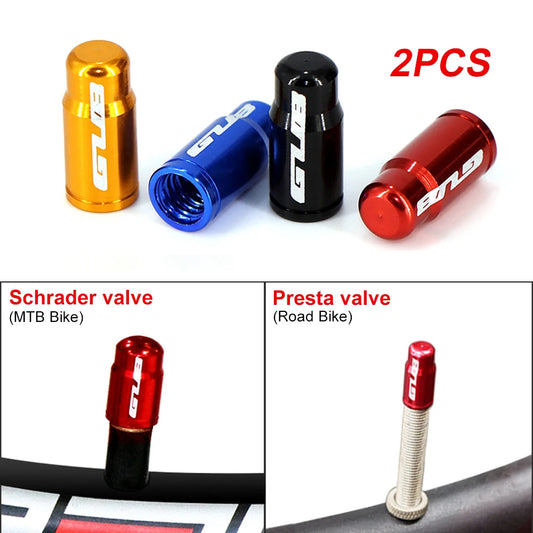 2pcs Aluminum Bicycle Tire Valve Cap