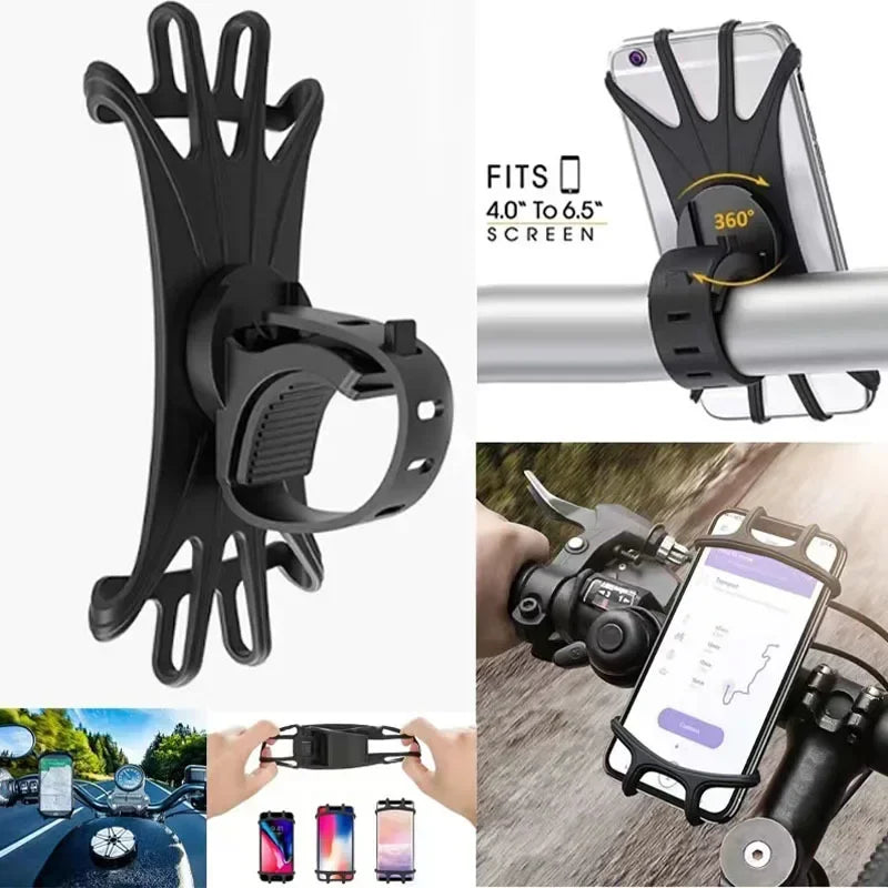 360 Rotatable Bicycle Mobile Phone Holder Bracket Silicone