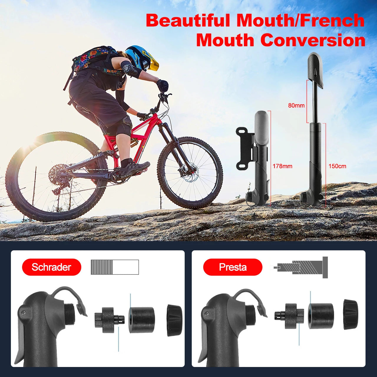 Portable Bicycle Mini Hand Pump Bike