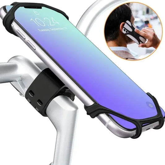 360 Rotatable Bicycle Mobile Phone Holder Bracket Silicone