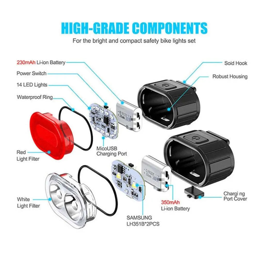 Bicycle Front and Rear Light